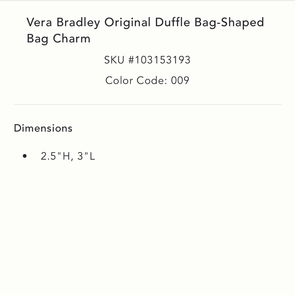 Anthropologie x Vera Bradley bag charm - Picture 4 of 4